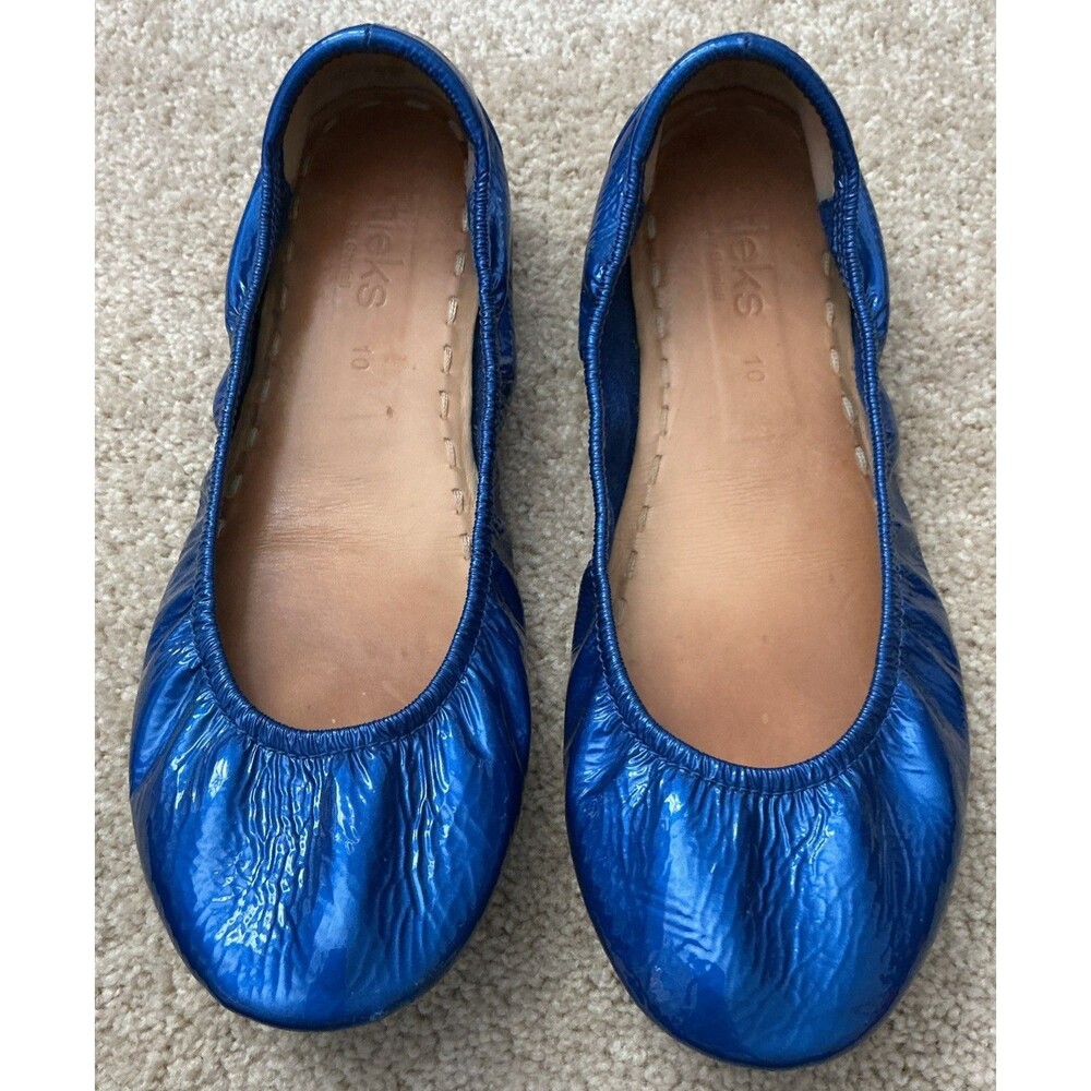 Tieks By Gavrieli Sapphire Patent Leather Foldable Ballet Flats Size 10